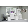 thumbnail image 4 of RoomAndLoft Wood Adjustable Height Sit-Stand Storage Desk & Bookcase in White, 4 of 8