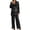 Black, variant on Women Sequined Blazer Wide Leg Trousers 2 Piece Suit, Lightweight Sparkly Casual Evening Outfit Set, Comfort Loose Fit S-XL Multi Color Party Loungewear