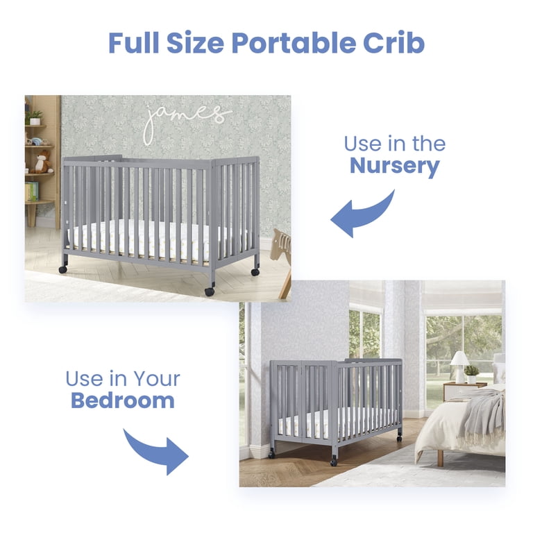 Simmons Kids Aria Full Size Portable Folding Crib - Greenguard