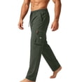 thumbnail image 5 of HOMADLES Men's Straight Leg Cargo Pants Relaxed Fit Quick Dry Work Pants Elastic Waist Lightweight Athletic Pants Army Green Size XS, 5 of 5