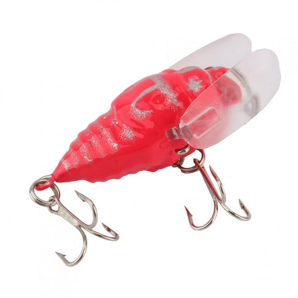 Wchiuoe Fishing Lure, Lightweight Dual Treble Hook Fish Bait, Cicada Lure  Convenient To Use The Best Gift For Fisherman 