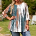 thumbnail image 2 of Plus Size Tops for Women 3/4 Sleeve Loose Shirts to Wear with Leggings Summer Fall 2026 Clothes, 2 of 6