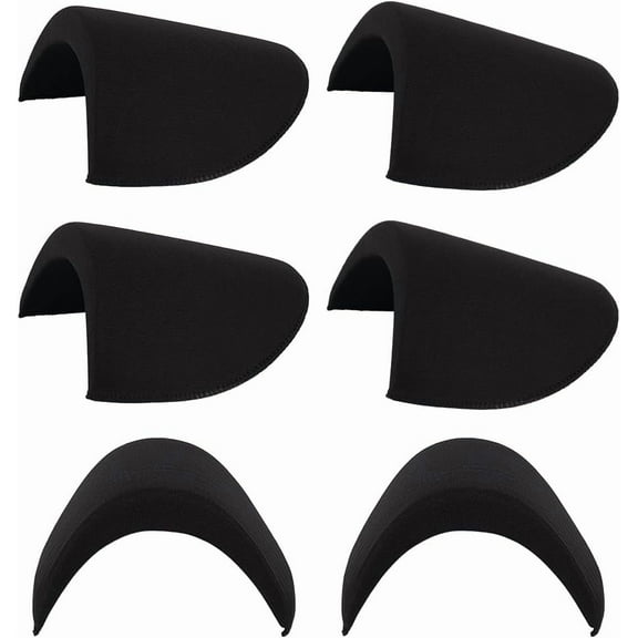 3 Pairs Black Shoulder Pads for Sloping Shoulders Semi-Circular Breathable Sponge Shoulder Pad for Sewing Blazer Suit T-Shirt Clothing Supplies Sewing Accessories 18mm Thickening Foam Black DIY