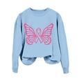 thumbnail image 3 of EHQJNJ Chandails en Molleton à Col Rond pour Femmes Vintage Automne et Hiver 2024 Imprimé Cancer Chandails en Molleton Sans Capuche pour Femmes Chandails en Molleton à Col Rond Surdimensionnés Bleus Chandails en Molleton Graphiques pour Femmes Pull Amusant, 3 of 4