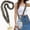 Gray, variant on Phone Lanyard Crossbody,Cute Scrunchie Cell Phone Lanyard,Universal Phone Strap for Women with Metal Phone Tether Tab