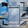 Glide Series Sliding Glass Shower Doors 44-48x70 in, 6mm Tempered Safety Glass, Dual Sliding with Stainless Handles