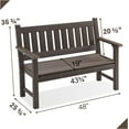 Efurden Garden Bench, HDPE 2Person Patio Bench for Garden Porch and