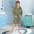 thumbnail image 5 of FORMRS Niños Bathrobe Unisex Hooded Robe Soft Plush Pajamas Sleepwear, Size 4-6T, Cartoon Guitar Pattern, 5 of 7