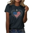 thumbnail image 7 of Cavosen 4th of July Clothes Women Petite Patriotic Short Sleeve Crewneck Tops American Flag Print T Shirts Lady M Independence Day Casual Tops Funny 4th of July Tunic Tees 2025 Patriotic Clothes, 7 of 7
