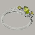 thumbnail image 4 of LBG British Made Stunning 14k White Gold Natural Peridot Womens Engagement Ring - 33 size options - Size 8.5, 4 of 9