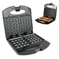 thumbnail image 1 of Electric Waffle Maker, Non Stick Plate Space Saving Compact Electric Grill for Breakfast Lunch Snacks Aluminum Heating Plate, 1 of 7