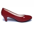 thumbnail image 6 of Xfvqtps Pumps for Women Shallow Round Toe Chunky Heel Work Shoes Patent Leather Dress Pumps Casual Mid Heel Block Heel Shoes for Office, 6 of 9