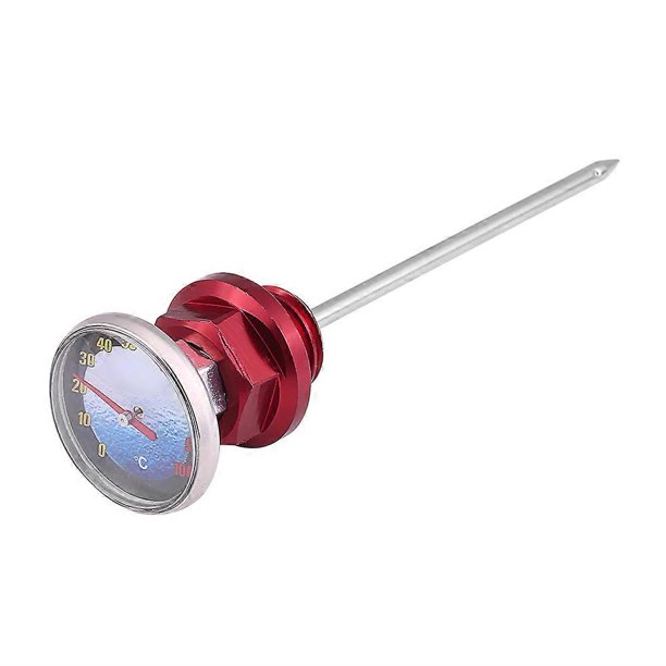 Aluminum Alloy Motorcycle Oil Dipstick Temperature for 125cc Motocross Motorbike Red