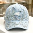 thumbnail image 3 of Lispipm Women's Fashion Baseball Caps Embroidered Rhinestone Decor Cap Ladies Adjustable Outdoor Sun Hat for Travel, 3 of 5