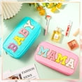 thumbnail image 2 of Bolsa de cosméticos Sanwuta de nailon con letras de chenilla para mujer, 2 unidades, 2 of 7