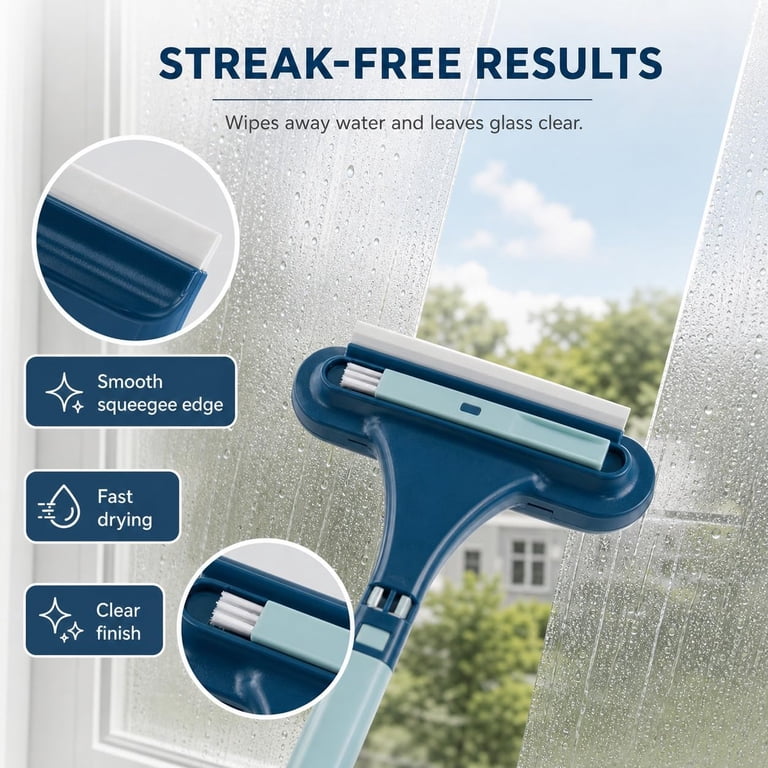Window Screen Cleaning Brush, 2 in 1 Screen Cleaner Tool with Squeegee ...