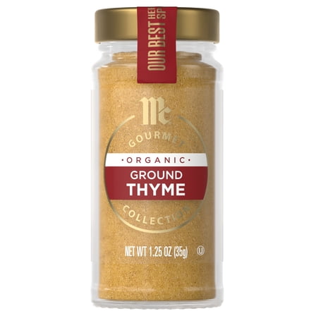 Pack Of 2 McCormick Gourmet Organic Ground Thyme, 1.25 oz (Package May Vary)