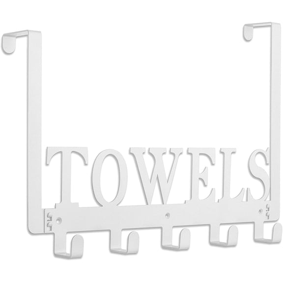 ANHXN Over The Door Hooks, Towel Holder for Bathroom, Door Mount Towel Rack Towel Hooks for Bedroom Beach Towels Bathrobe Wall Mount Hang on The Door Cabinet Cupboard