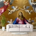 IDEA4WALL 4pcs Virgin Saint Mary Art Painting Wallpaper Removable Wall