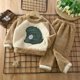 thumbnail image 2 of Gibobby Conjunto 2 uds. de ropa para bebé y niño Conjunto de ropa de invierno de manga larga con estampado de dinosaurio de animados para niños pequeños y niñas(Marrón, 2-3 Años), 2 of 3