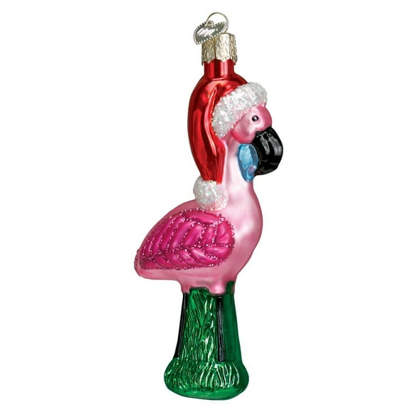 Old World Christmas Zoo and Wildlife Animals Glass Blown Ornaments for Christmas Tree Yard Flamingo
