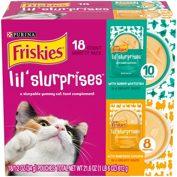 Friskies Lil' Slurprises Chicken & Whitefish Flavor Gravy Wet Cat Food