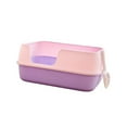 thumbnail image 1 of Caja de Arena para Gatos, Inodoro de Viaje, Cama Elevada, Orinal Resistente para Gatitos, Inodoro para Gatos, Caja de Arena para Gatos de Interior, Ga Rosa, 1 of 8
