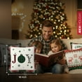 thumbnail image 4 of JEEXI Christmas Pillow Covers 18x18 Inch, Set of 4, Festive Throw Pillowcases Classic Designs, Holiday Home Decor for Couch, Sofa, Living Room, Xmas Gifts, 4 of 8