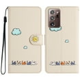 thumbnail image 3 of Allytechgroup for Samsung Galaxy Note 20 Ultra Wallet Cover with Strap, PU Leather Shock Absorption Folio Flip Stand Card Slots Wallet Magnet Cover Case - Beige, 3 of 8