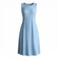 thumbnail image 5 of FAHXNVB Striped Maxi Dress for Women Summer Sleeveless Round Neck A Line Flowy Dress Lightweight Casual Trendy Dresses, 5 of 5
