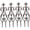 Brown, variant on Sungmor Cast Iron Garden Edging Border, Flower Bed Landscape Picket Fence Panels, 28" x 7.6", 4 Count Brown