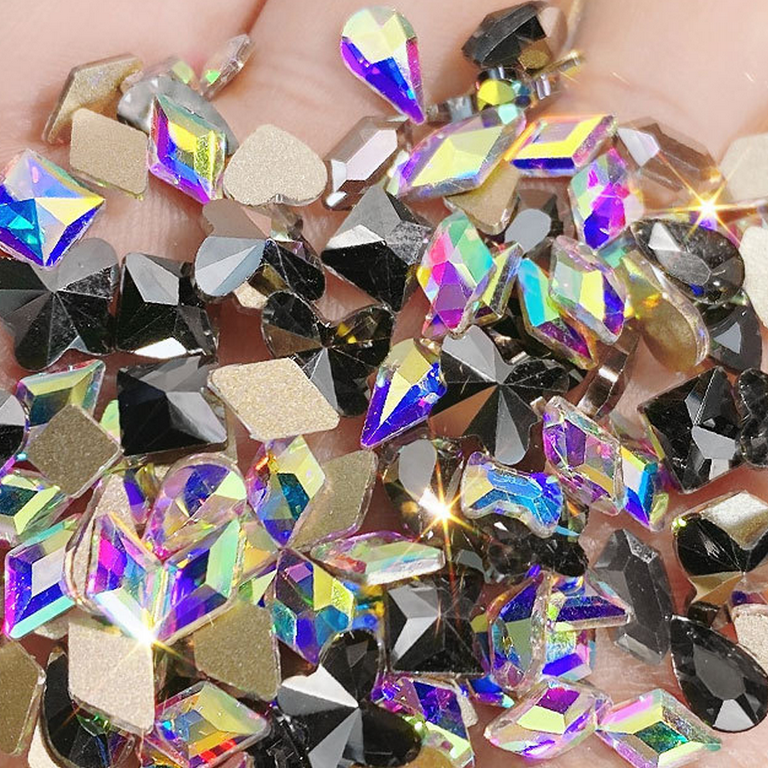 Nail Rhinestones Multiple Flat Back Rhinestone Nail Charms Craft Gems  Makeup Jewels Crystal Beads - Style 11