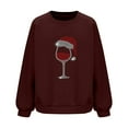thumbnail image 4 of WXLWZYWL Merry Christmas Sweatshirt for Women Long Sleeve Xmas Shirts Cute Santa Print Crewneck Holiday Pullover Tops, 4 of 4