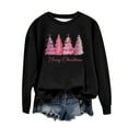 thumbnail image 4 of Babysbule Chemises de Noël pour Femmes Imprimé Col Rond Manches Longues Pull Ample Liquidation Hauts Mode, 4 of 4