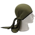 thumbnail image 5 of Head Wrap Hat Long Tail Comfortable Mesh Fabric Balding Hair Caps for Daily Wear Dark Green, 5 of 6