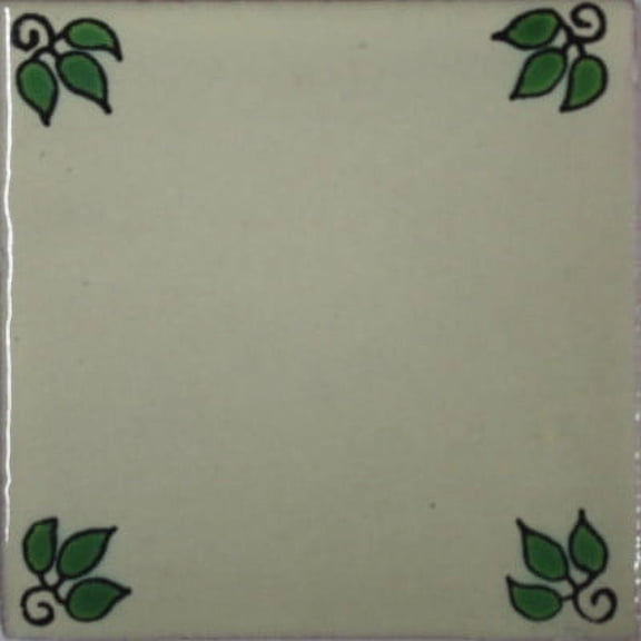 4.2x4.2 Vine Talavera Mexican Tile, Set of 9 pcs