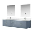 thumbnail image 2 of Volez 60 in W x 18.25 in D White Bath Vanity with Side Cabinets, White Ceramic Top, and 34 in Mirror, 2 of 10