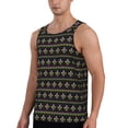 thumbnail image 2 of Gaeub Mardi Gras Fleur de Lis Men's Athletic Tank Top, Workout Sleeveless Shirts, Running Tank Tops for Gym, Running, Training - Small, 2 of 9