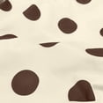 thumbnail image 3 of HomeDM Womens Pants Casual Drawstring Wide Leg Trousers Beige Polka Dot Lace Trim Lounge Pants with Pocket Size L, 3 of 9