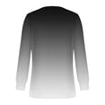 thumbnail image 5 of RXIRUCGD Hauts Décontractés Mode Femme Col Rond Plissé Manches Longues, Gris, Taille : L, 5 of 5