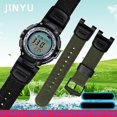 thumbnail image 4 of Pulsera de reloj de lona con muescas, resistente al agua, correa de nailon para Casio SGW-100-1V SGW-200 100B GW-3500B 3000B, correa de reloj G Shock, 4 of 5