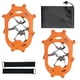 thumbnail image 1 of 1 par de tacos antideslizantes para bolsa de hielo, pinzas para nieve de 24 dientes con transporte (L), color naranja, 1 of 9