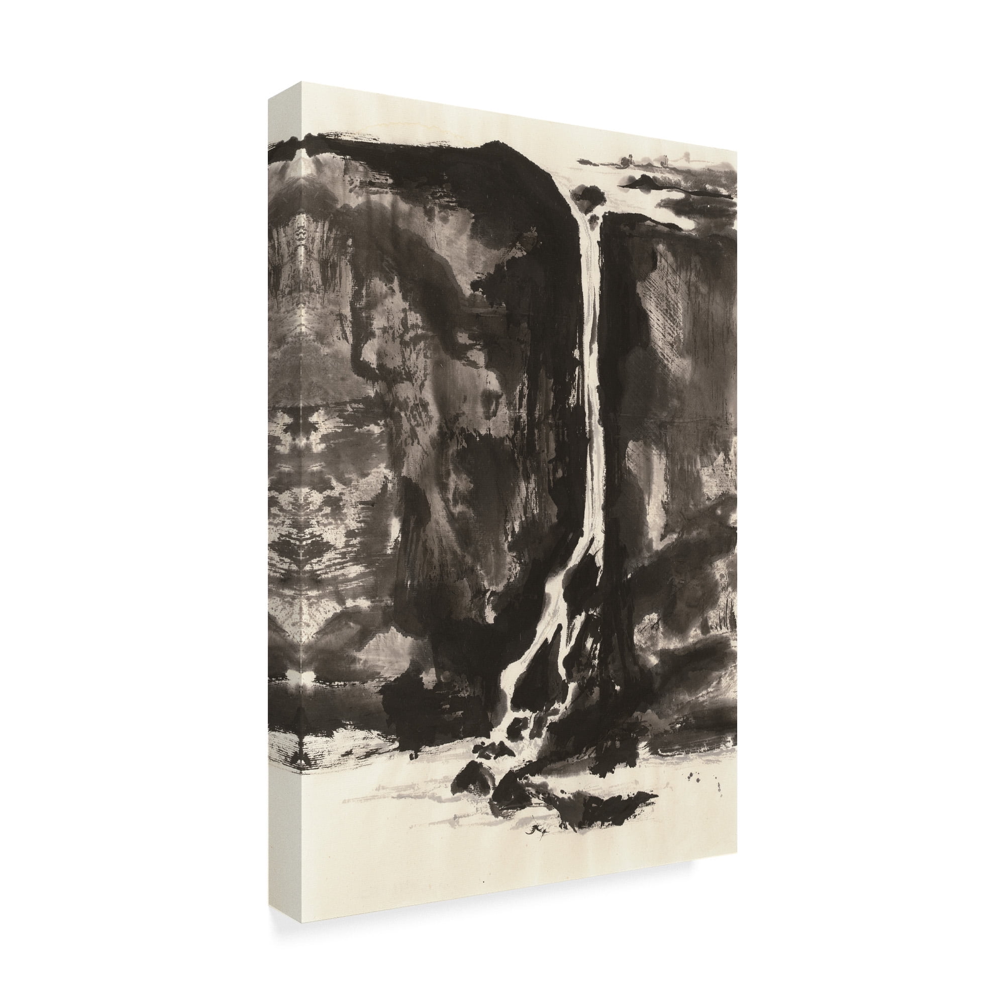 Trademark Fine Art 'Sumi Waterfall View II' Canvas Art by Chris Paschke