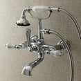 thumbnail image 3 of Kingston Brass Wall-Mount Clawfoot Tub Faucets With Polished Chrome AE556T1, 3 of 5