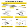 thumbnail image 6 of Drawer Slides, 1 Pair 60inch Locking Drawer Slides, 500lbs Load Capacity, Side Mount Ball Bearing Drawer Glides, Long Full Extension Drawer Slide, 6 of 8