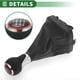 thumbnail image 4 of Perilla de Cambio Única con Cubierta de 6 Velocidades para Audi A3 en Cuero Sintético Perforado Cromado Rojo y Negro, 4 of 6