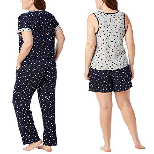 Luck Brand Women's Pajama Set XXL Includes 4 pieces Tee, Tank, Short & Pant