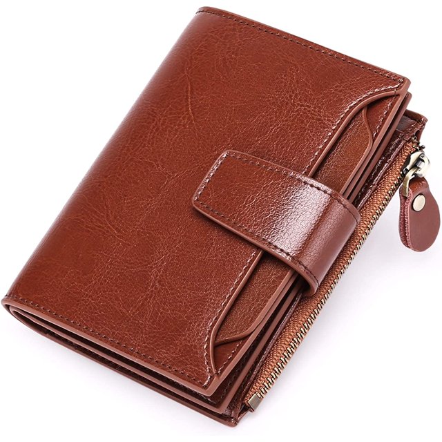 GHSDFBB Small Wallet for Women Genuine Leather Bifold Compact RFID Blocking Small Womens Wallet