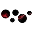 thumbnail image 2 of Designart "Red Echoes Contemplative Abstraction III" Modern Waves Metal Wall Art Set of 5 Piece, 2 of 5