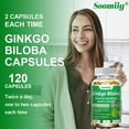 Ginkgo Biloba 1000 mg, Vegetarian Softgel Extra Strength Ginkgo Biloba Extract Supports